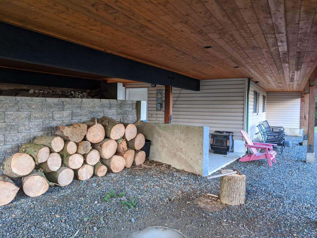 Before Lower Patio Full Exterior Renovation in Chilliwack